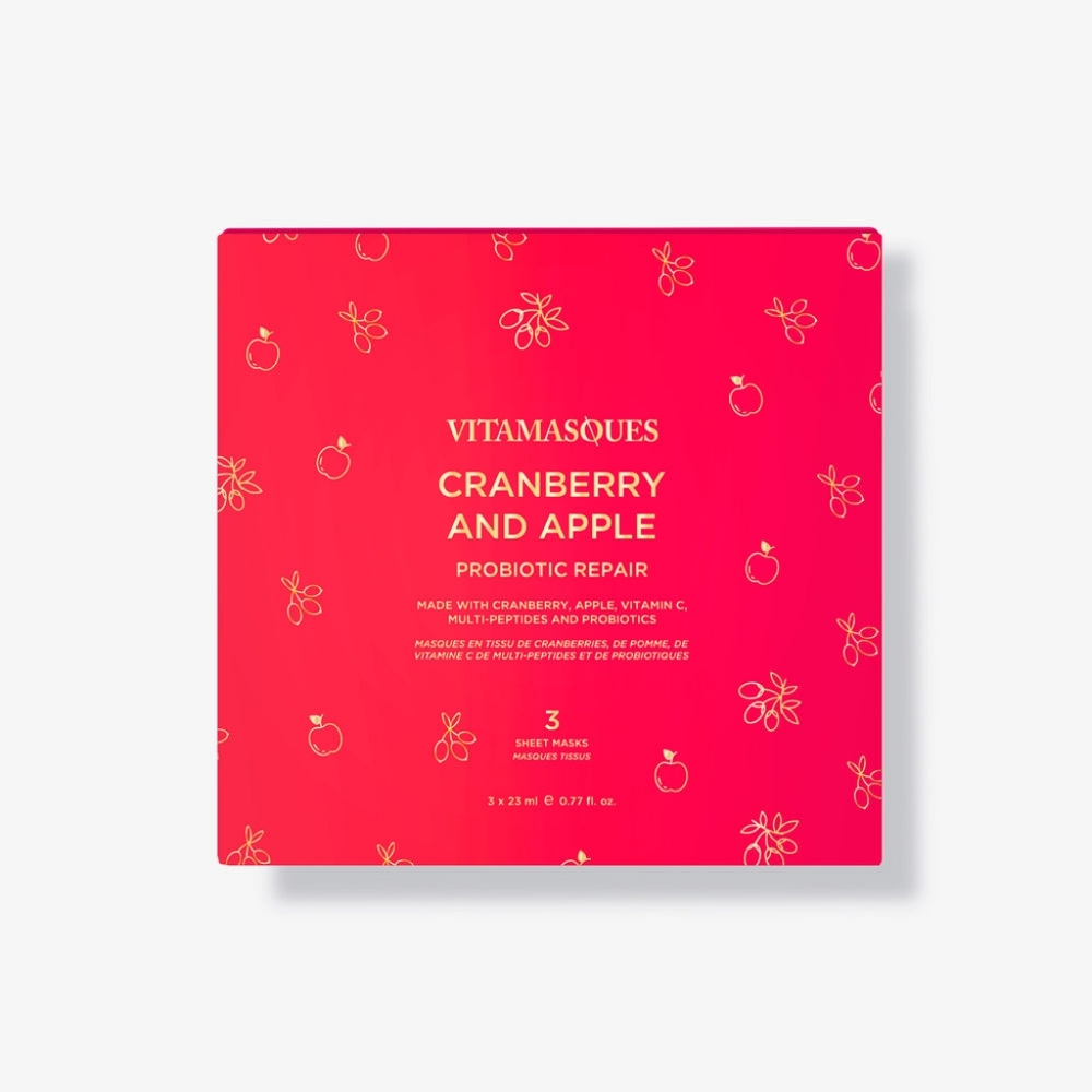 Cranberry and Apple Probiotic Repair Face Mask Boxset NIB